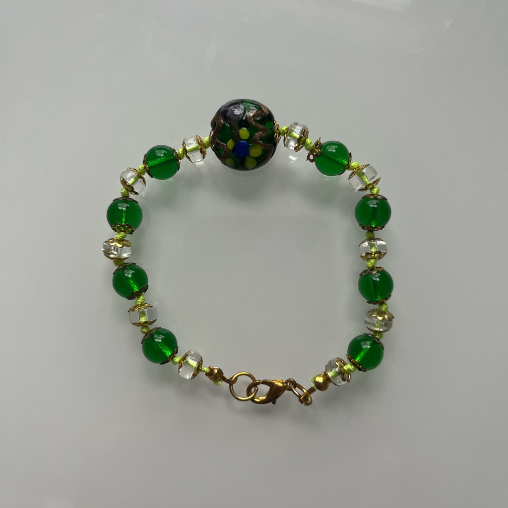 Cellini Gallery Gold  Green Bracelet